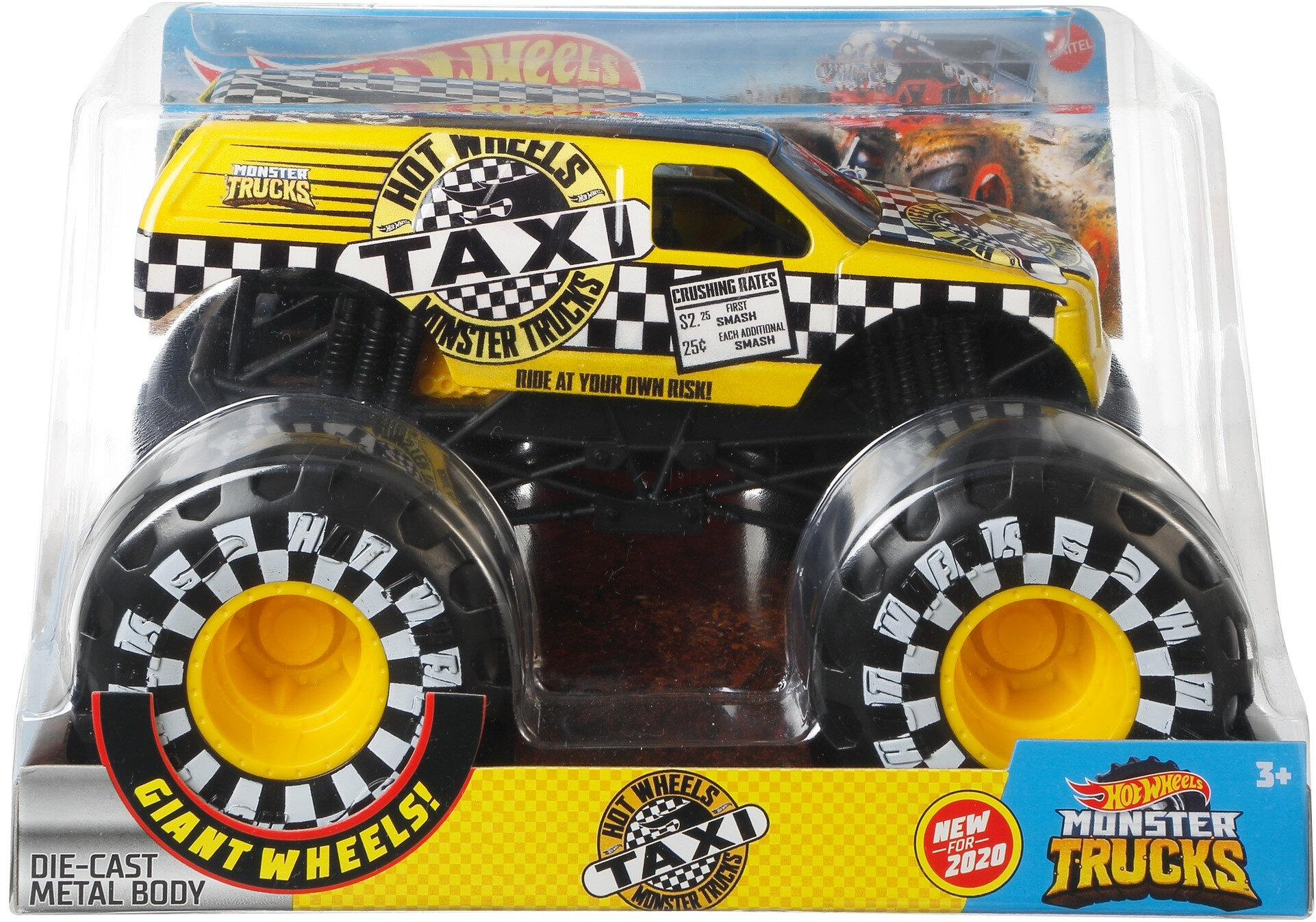 Hot Wheels Monster Trucks Taxi 1:24 Scale Vehicle - image 5 of 5
