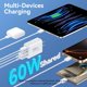 thumbnail image 3 of Bloque de carga USB C, 60 W, 4 puertos, tipo C, carga rápida, paquete de 2, 3 of 7