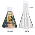thumbnail image 3 of Yayeee Kitchen Hanging Hand Towels Set of 2 with Loop Bathroom Absorbent Tie Towel, Pink Sunset, 3 of 7