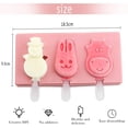 thumbnail image 2 of Molde para helado DIY, 2 moldes para paletas, molde para helado, molde de silicona para helado, bandeja para paletas, molde para helado de dibujos animados, moldes para paletas DIY para niños y adultos JM, 2 of 5