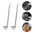 thumbnail image 2 of Troglfold soup ladle Stainless Steel Serving Spoons - 2pcs Sauce Ladles with Pouring Rim,10.24"X1.97"X1.38", 2 of 10