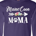 thumbnail image 4 of Inktastic Maine Coon Mama with Flowers and Arrow Long Sleeve T-Shirt, 4 of 5