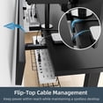 thumbnail image 6 of BrooveWave Electric Standing Desk Adjustable, 60''x30" Sit Stand Desk with Flip-Top Cable Management for Home Office, 6 of 10