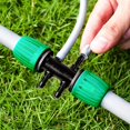 thumbnail image 2 of Garden Irrigation Hose Connector, Barbed Tee Connectors Drip Irrigation for 1/2 Inch to 1/4 Inch Irrigation Tube 6 Way Watering Accessories, Green, 2 of 5