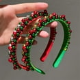 thumbnail image 5 of Vacemry Under $5 Christmas Headband with Bells, Red Green Hair Accessory for Women Girls, Festive Party Hair Band, Elastic Headwear for Christmas Event, Cute Holiday Photo Prop, 5 of 9