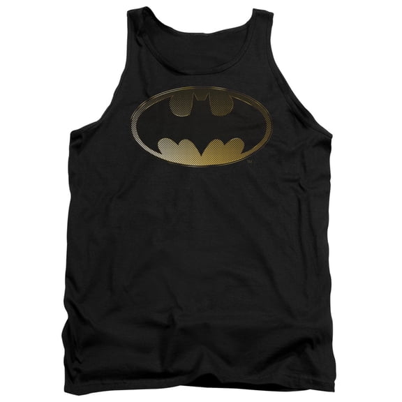 Batman Halftone Bat Adult Tank Top Black