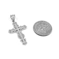 thumbnail image 2 of 10k White Gold Latin Fancy Cross Pendant / Necklace (20 Inches), 2 of 3