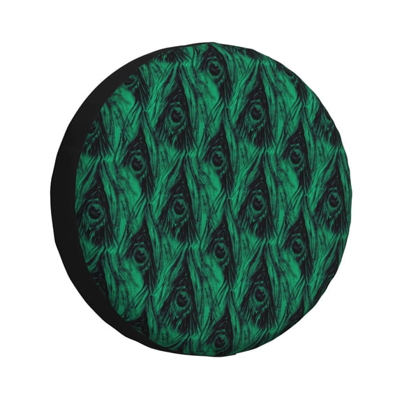 Vsdgher Mint Bird Feathers for Spare Tire Cover, Tire Wheel Protector Wheel Cover Fit for Truck,Trailer,RV,SUV,Camper and Most Vehicle-14 inch