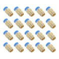 thumbnail image 1 of Accesorios de conexión rápida de aire Unique Bargains 5/32" rosca macho con conector de línea de aire de plástico y metal 1/8" BSPT 20 piezas tono azul dorado, 1 of 1