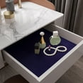 thumbnail image 4 of CHIHUT Self Adhesive Velvet Drawer Liner Roll Dark Blue Felt Fabric Velvet Flocking Liner for Jewelry Soft Velvet Wallpaper Peel and Stick Velvet Liner for Box Liner Craft Cabinets Shelf 17.7''x100'', 4 of 8