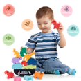 thumbnail image 2 of Juguetes apilables con bloques de madera AULEGU Animal Balance Game para niños, 2 of 6