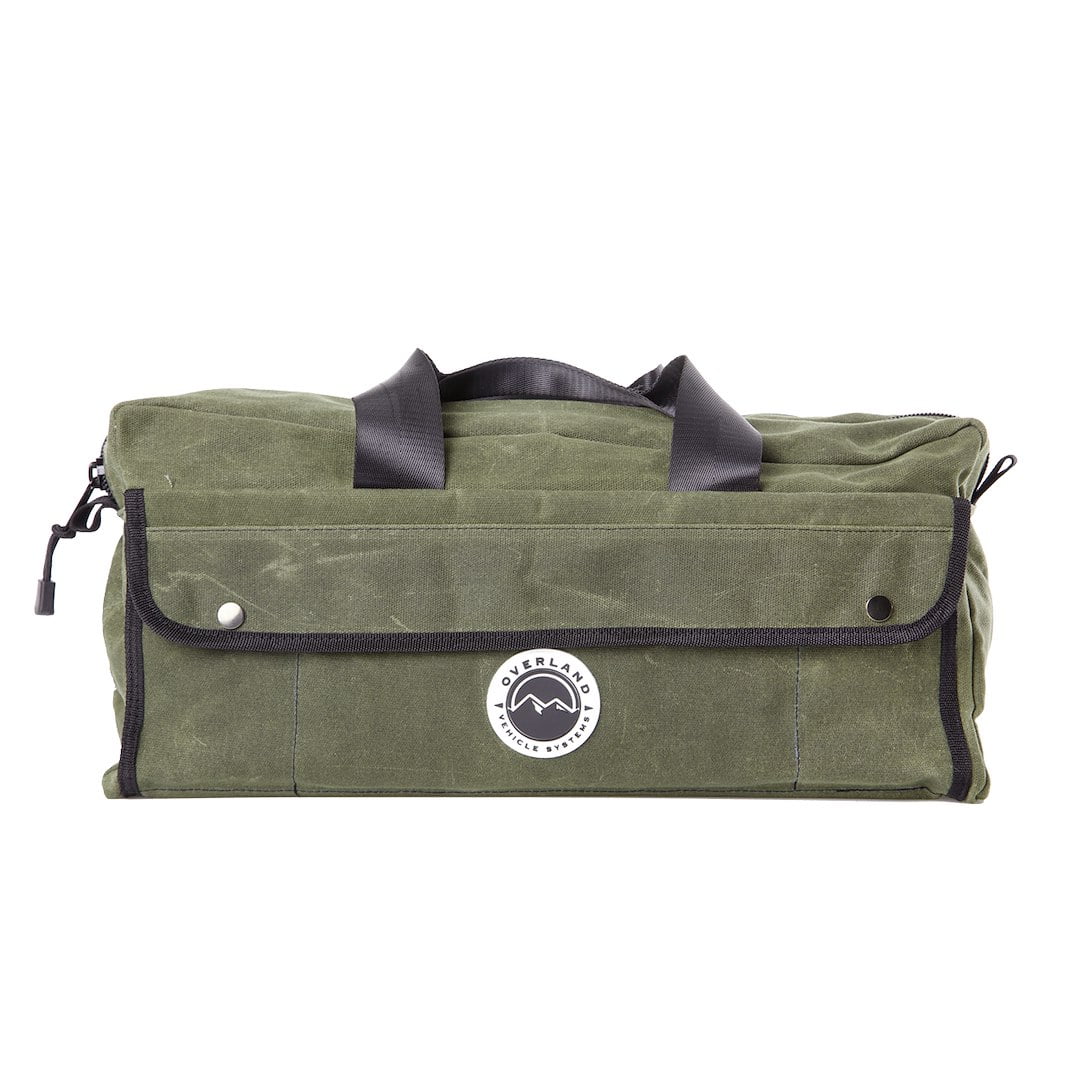 Overland Vehicle Systems Small Duffle Bag with Handle and Straps - #16 Waxed Canvas