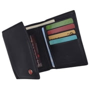 Slim Mens RFID Security Blocking Slim Trifold Credit Card ID Leather Wallet