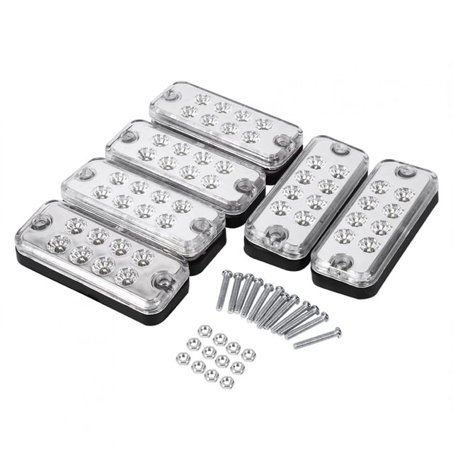 Garosa 6pcs 8 LED Clearance Side Marker Light Indicator Lamp Truck Trailer Lorry,8 LED Side Marker Lamp, Side Marker Lamp