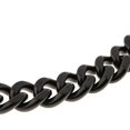 thumbnail image 4 of Cadena de eslabones cubanos Fernando Pulsera de cadena de eslabones cubanos Acero inoxidable Negro Tamaño, 4 of 8