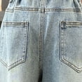thumbnail image 4 of LRen Girls Wide Leg Jeans,High Waisted Flared Denim Pants For Teen Girls Embroidered Back Pockets Distressed Wide Leg Casual Jeans Comfortable Stretch Soft Fabric Everyday Wear 8-10 Years,Z11-Blue, 4 of 7