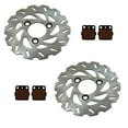 thumbnail image 1 of 2 Front Brake Rotors Wave Pattern Semi-Metallic Pads 2003-06 for Kawasaki KFX400, 1 of 1