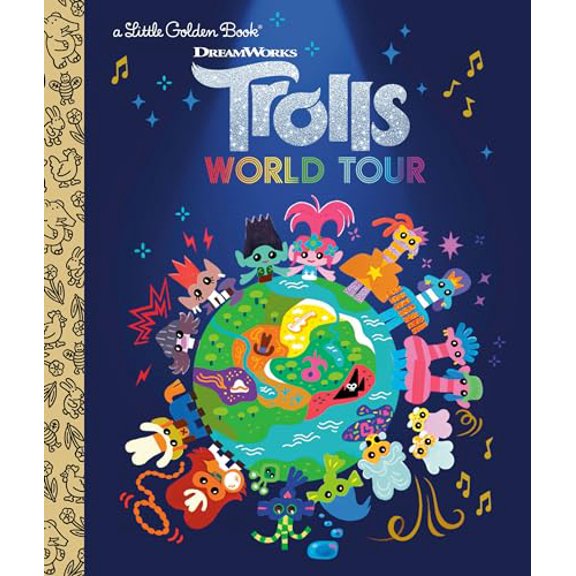 Pre-Owned Trolls World Tour Little Golden Book (DreamWorks Trolls World Tour) (Hardcover) by David Lewman