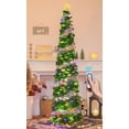 thumbnail image 1 of Árbol de Navidad HMASYO Pop Up Tinsel de 6 pies con luces y control remoto, 1 of 9