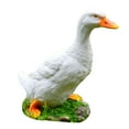 thumbnail image 2 of Duck Ornament Simulation Resin Landscape Duck Statue Weather Resistant Vivid Cute Animal Sculpture Model For Garden Lawn, 2 of 12