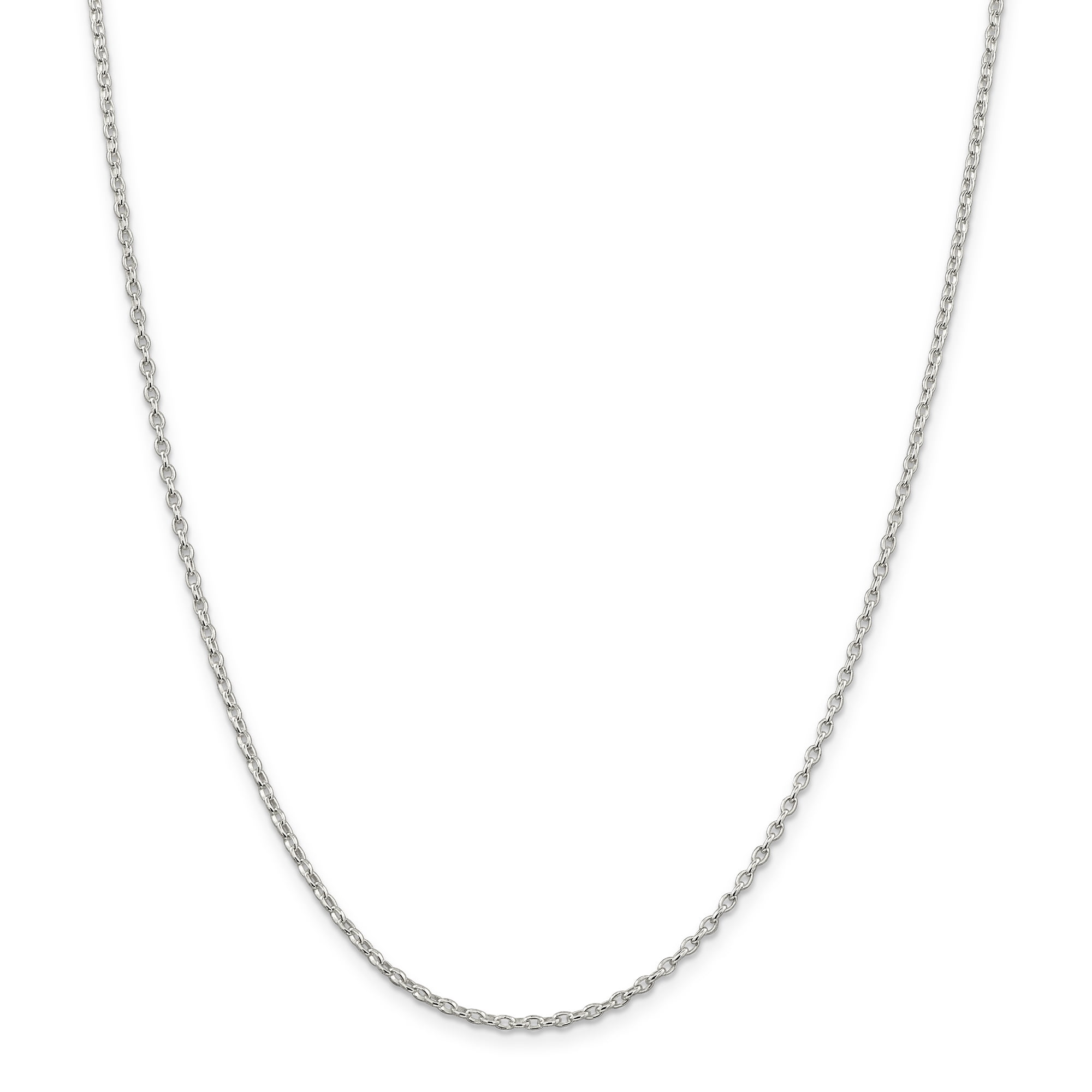 925 Sterling Silver Cuban Chain Reversible Necklace 2.9mm Wide 16-30 Inch 