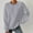 Gray#1, variant on Spring Tops for Women Viikei Long Sleeve Tops for Women Trendy,Womens Oversized Round Neck Fall Winter Casual Quilted Long Sleeve Drawstring Pocketed Sweatshirts Pullover Tops Gray S