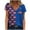 Blue, variant on OAVQHLG3B 4th of July Outfits for Women American Flag T Shirt Summer Tops for Women Tops Printe Casual Loose Fit Tee Shirts Blouse Print V-neck Shirt