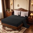 thumbnail image 3 of Manfei Brown Bowtie 7-Piece Twin Bedding,Fashion Bowknot Bedding Comforter Set,Black Reversible, 3 of 7