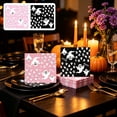 thumbnail image 2 of 20 Pcs Halloween Ghost Paper Napkins, Pink Black Disposable Party Napkins for 20 Guests, Cute Spooky Holiday Decorations, 2 of 7