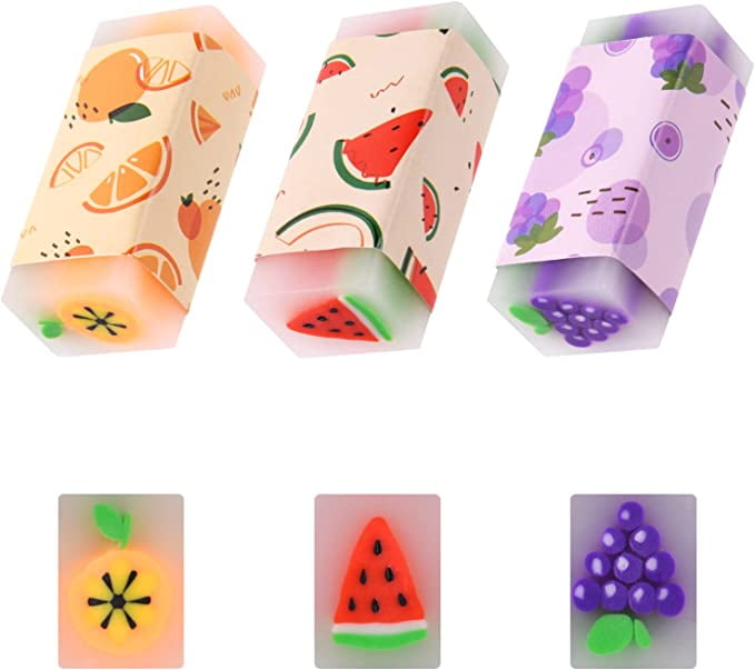 Gomas De Borrar Para Niños - 10 Piezas De Colores, Goma Suave 2B Que No Mancha, Para Escuela Y Oficina