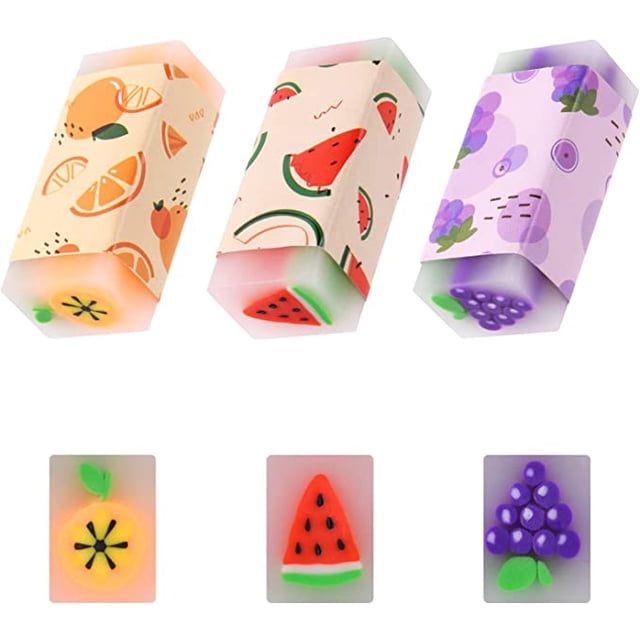 Gomas de borrar de colores para niños, 3 piezas de gomas de borrar de papelería para niños, gomas de borrar para la escuela, bocetos, oficinas, pinturas de dibujo, para niños y estudiantes