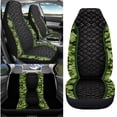 thumbnail image 3 of Qpednta Camo Green Car Seat Covers Full Set 4 Pack Easy to Install Front Seat Protector Auto Seat Rear Split Bench Cover Universal Automotive Seat Cover Accessories, 3 of 7