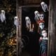 thumbnail image 4 of Esqueleto de día santo pequeño colgante fantasma bar KTV decoración de horror diseño de calavera de espuma de gauze fantasma cabeza colgante, Decoración de calavera de Halloween colgante púrpura, 4 of 7