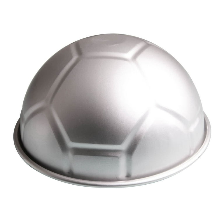 3D Soccer Ball Pan,LQQDD Football Shape Cake Pan and The Easiest Soccer Cookie Ever Cutter Set,Football Cutter Cake Mold for Stadium Player World Cup
