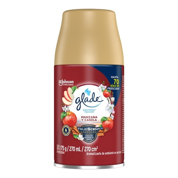 Aromatizante Automático en Aerosol Glade Manzana y Canela Repuesto de 175 g