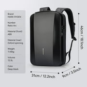 MARK RYDEN Laptop Backpack for Men, Hard Shell Anti-Theft Backpack with TSA Approved Lock and USB Charging Port, Business Backpack for Working, Commuting