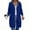 *Blue, variant on Womens Mid Long Zip Up Coat,Solid Color Lapel Jacket With Pockets ,Fashions Fall Tops Brown,Womens Plus M