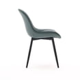 thumbnail image 4 of YOUNIKE Dining Chairs Set of 2, Faux Leather Upholstered Kitchen Chairs, Armless Side Chairs with Ergonomic Backrest, Mid Century Modern Dining Chairs,Grayish Green, 4 of 14