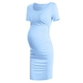 thumbnail image 1 of Vestido de maternidad MUSIDORA Azul Cintura Elástica Transpirable, 1 of 6