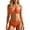 C-Orange368, variant on DHFJKG Bikini Sets For Women 2 Piece Swimsuits U-Wire Halter Textured Bathing Suit With Side Tie Thong Bottoms Trendy Beachwear