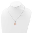 thumbnail image 3 of Finest Gold Sterling Silver Cheryl M Rhodium-Plated CZ & Simulated Morganite 18 in. Necklace, 3 of 3