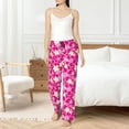 thumbnail image 4 of Balery Vintage Flowers Pantalones de pijama para mujer, pijamas ultraligeros, pantalones de estar por casa-Small, 4 of 6