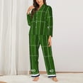 thumbnail image 2 of Balery American Football Field Conjunto de Pijama con Estampado para Mujer, Conjunto de Dos Piezas con Manga Larga, Ropa de Dormir Suave con Bolsillos, Pijamas Cómodos-Medium, 2 of 7