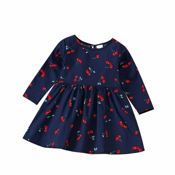 Tbopshirt Baby Girls Dresses,Toddler Girl Dresses,Spring Baby Girls Long-sleeve Floral Cotton Dress