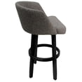 thumbnail image 2 of Extra Tall Swivel Wood Bar Stool 34" Joey - Vivian - Mojave Gray Fabric - Black, 2 of 2