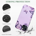 thumbnail image 2 of The charming purple butterfly is a high-quality PC plastic protective case, ultra-thin and shock-absorbing, women's cute phone protective case, 2 of 4