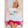 thumbnail image 4 of Ushdele Celebrate in Style! Birthday Queen Balloon Sleeve Sweatshirt - Your Special Day, Your Regal Look, 4 of 8