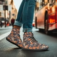 thumbnail image 3 of POLERO Unisex Mens Womens Blue Orange Camouflage Running Sneakers PU Leather Athletic Office Shoes Casual Hightop Walking Hiking Tennis Platform Shoes for Sports Outdoor Jogging Gym Fitness, 3 of 7