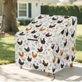 thumbnail image 6 of Renewold Waterproof Patio Chair Covers UV Protection Weatherproof Lounge Chair Covers Heavy Duty Funiture Covering Fits up to 29W x 33D x 36H Inches, Chicken Rooster Floral White, 6 of 7