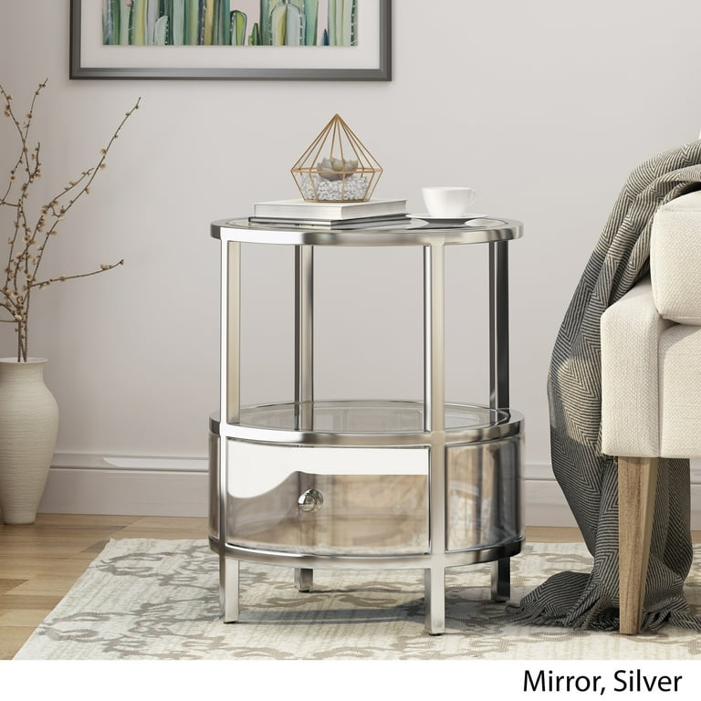 Mirrored end table walmart deals